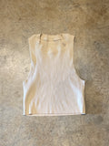 Aerie Beige Ribbed Sleeveless Shirt Medium