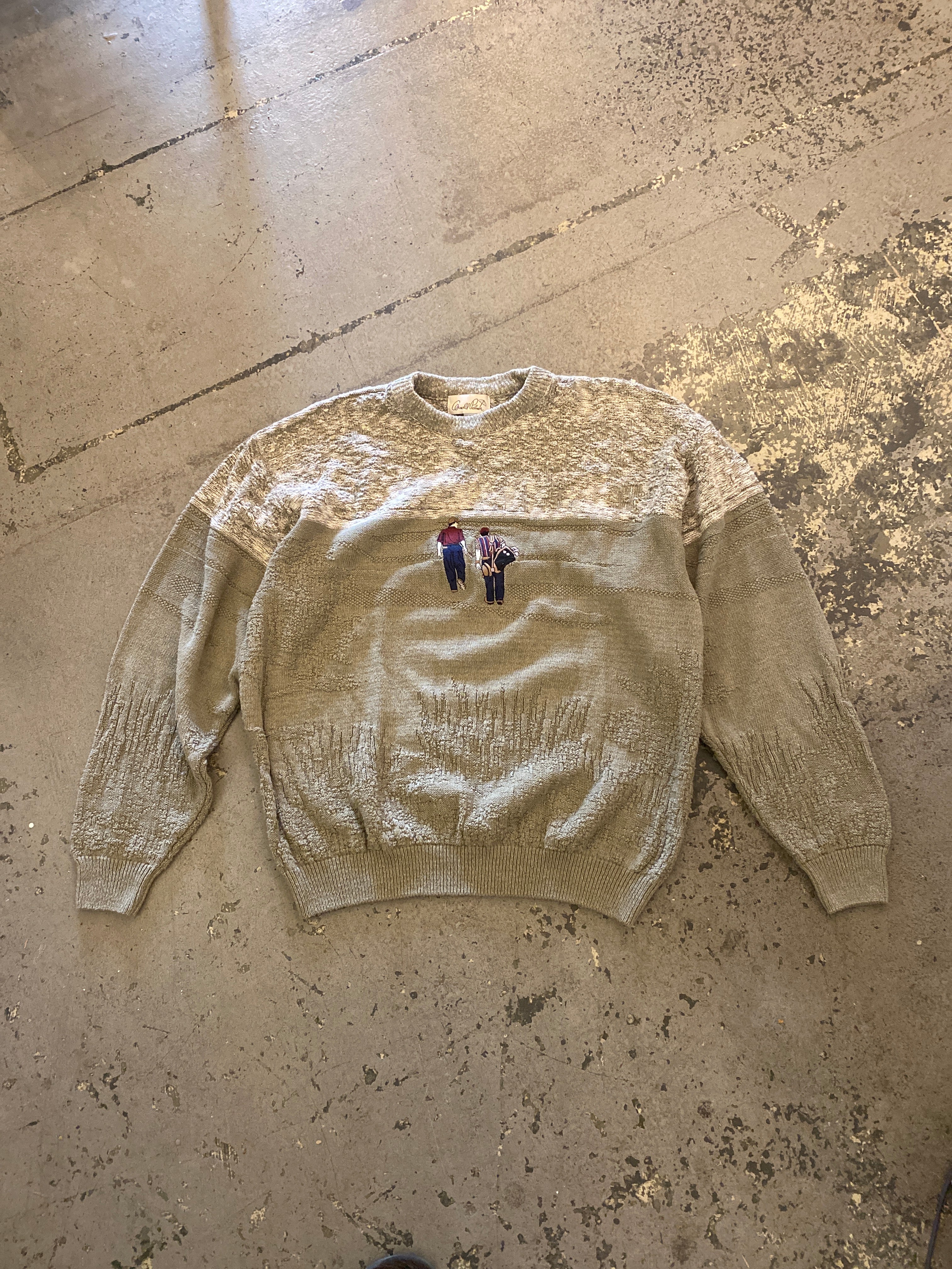 Arnold Palmer Golf Graphic Sweater Knit Textured Old money XLarge Vintage