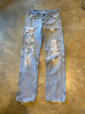 Wrangler 32 34 Super Ripped Vintage Denim Pants