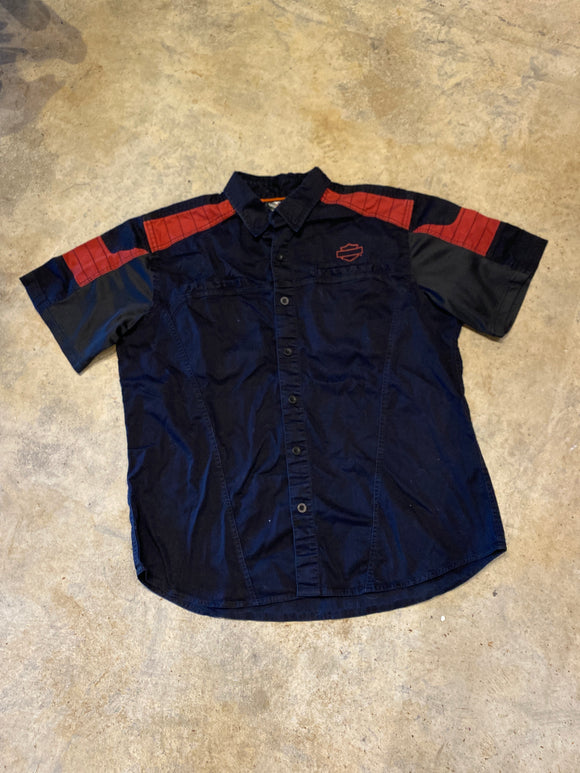 Harley Davidson Black Button Up XLarge Shirt