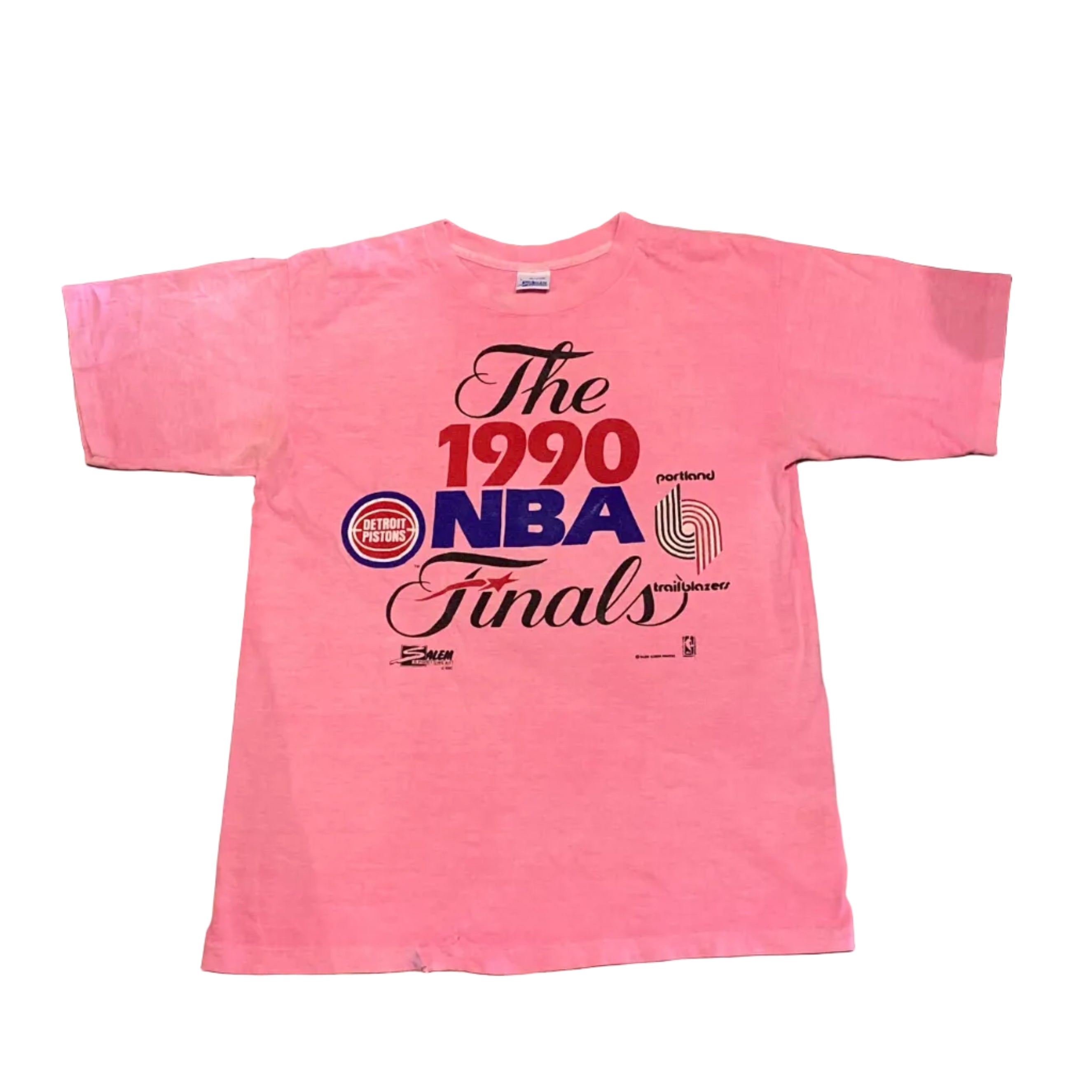Salem Sportswear the 1990 NBA Finals Pink Large Vintage Made in USA Shirt
