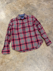 Banana Republic Medium Red Plaid Button Up Shirt