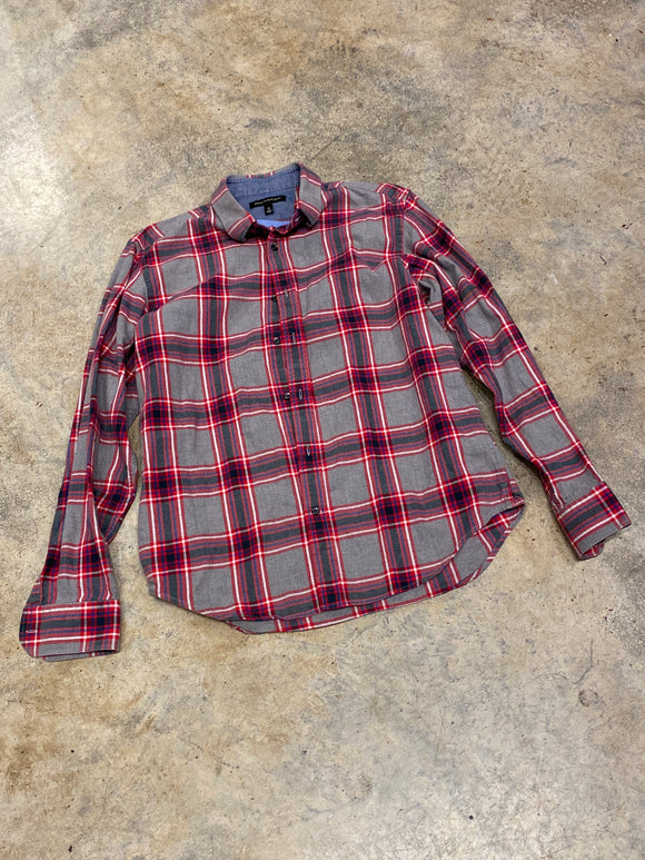 Banana Republic Medium Red Plaid Button Up Shirt