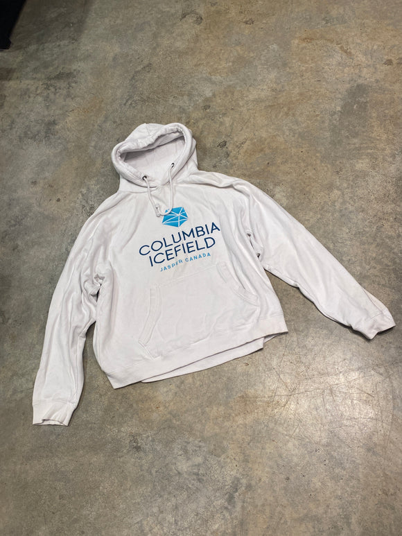 Columbia Icefields Jasper Canada White Hoodie XLarge