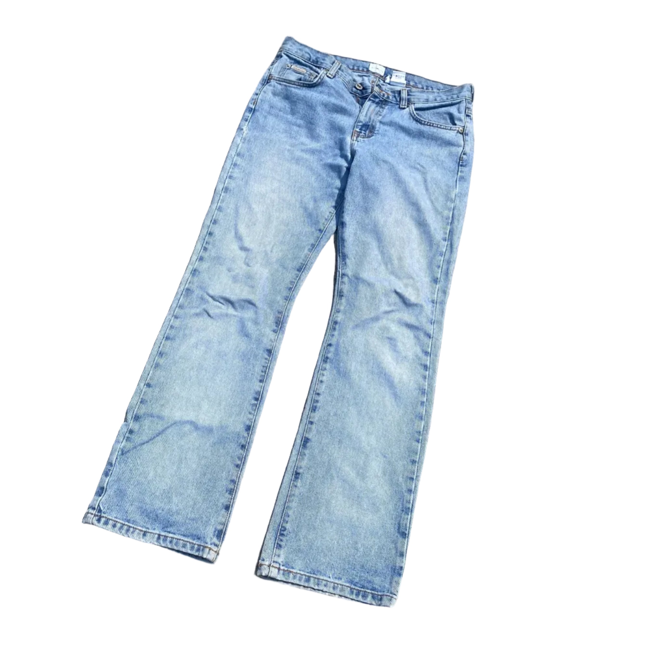 CK Jeans Calvin Klein Denim 30 29 Size 7 Made in Mexico Bootcut Sandblast Denim Jeans