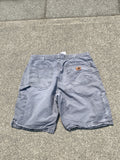 Carhartt Shorts Grey 36 Fat Original Fit Made in Mexico