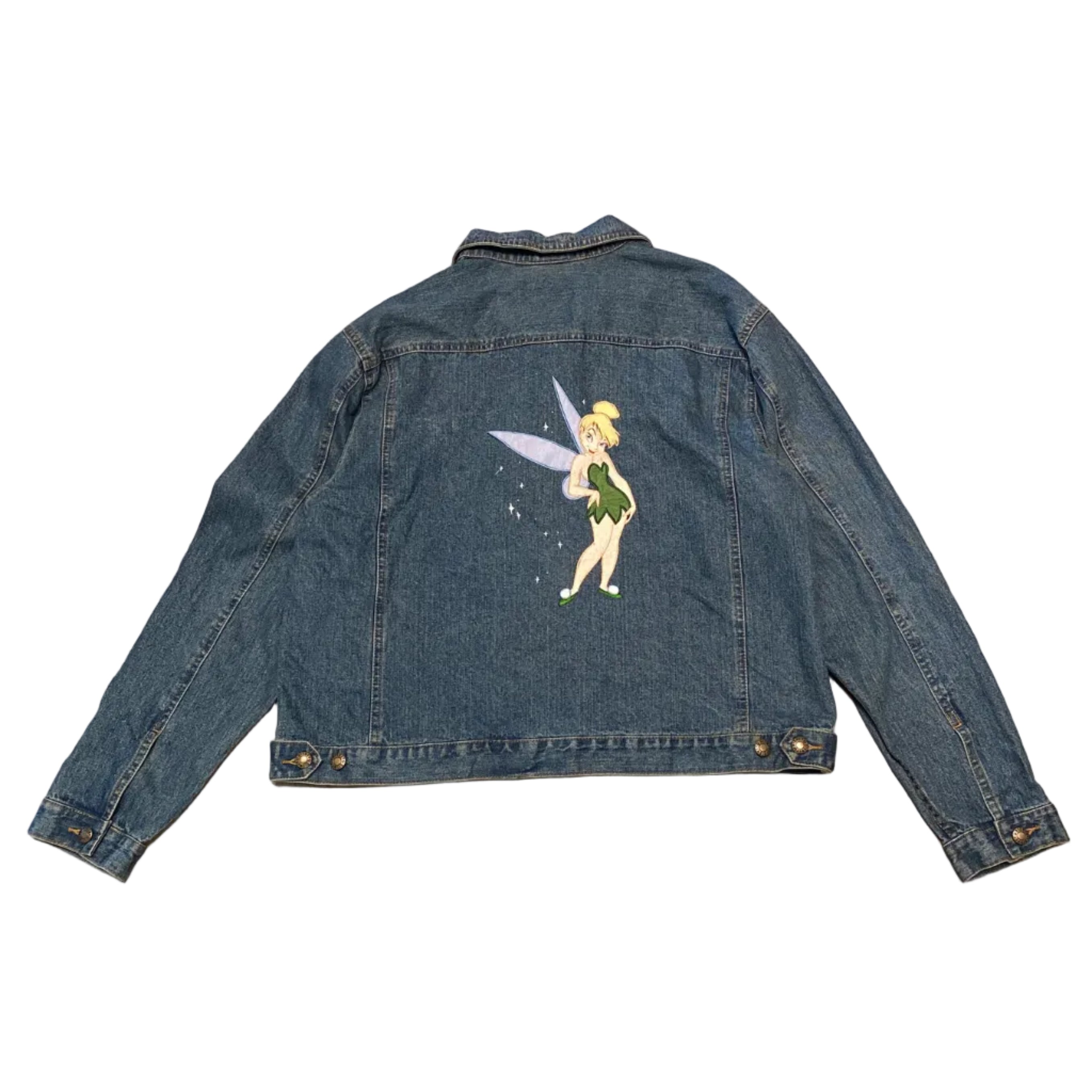 Disney XXLarge Tinkerbell KMH Embroidered Vintage Denim Jacket