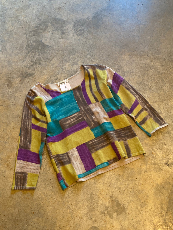 Jones & Co Block Color Shirt Vintage Small