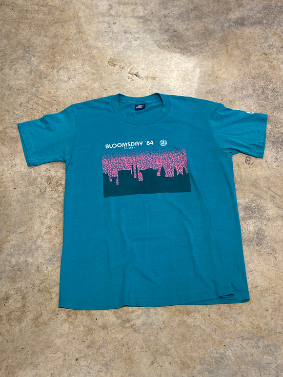 Nike Bloomsday finisher  Sport 1984 SS Large USA Teal Green Vintage Shirt