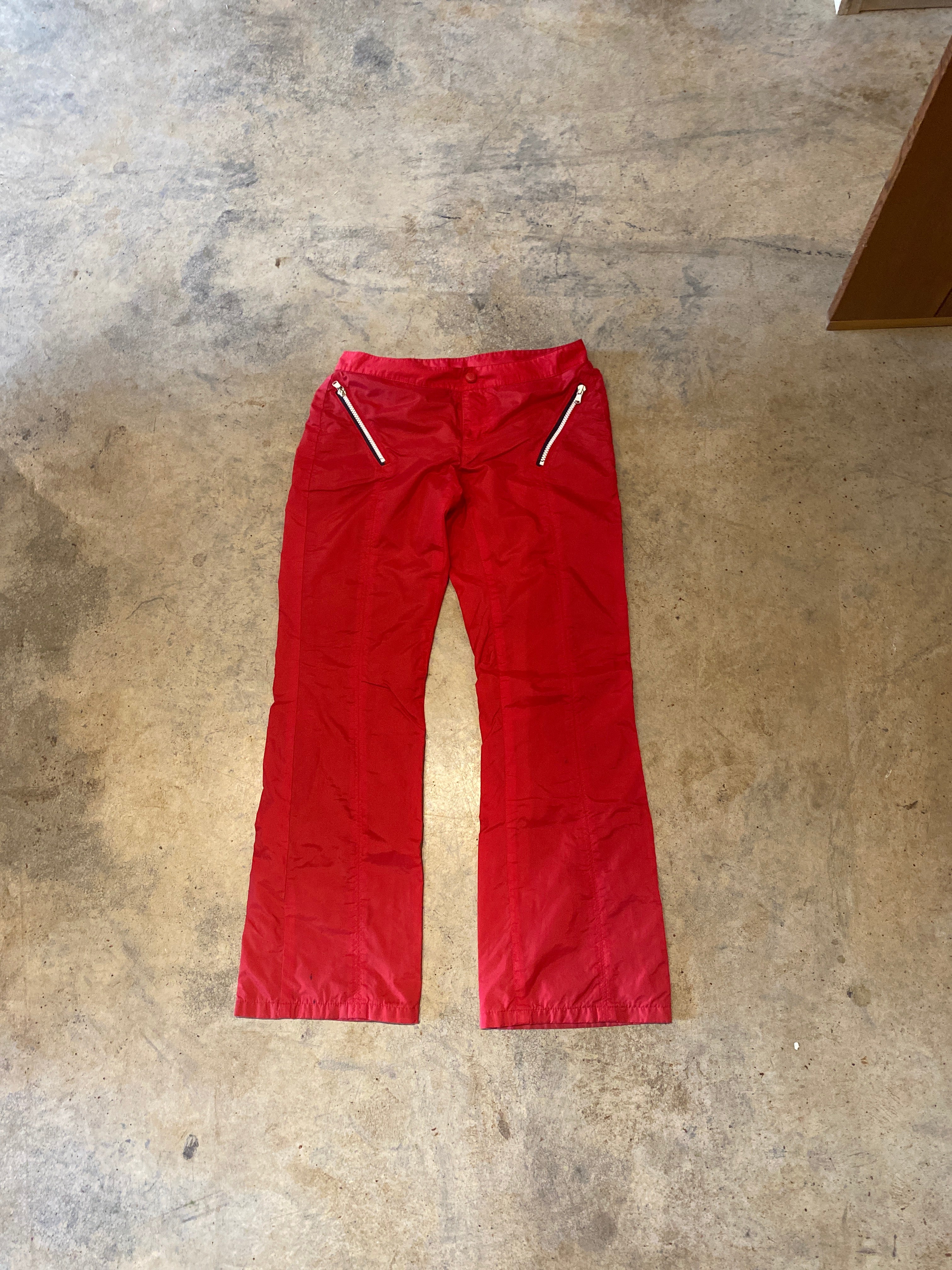 Tommy Jeans Red Lined Track Pants Made in Philippines 28 29 (size 3) Tommy Girl Sport Y2K