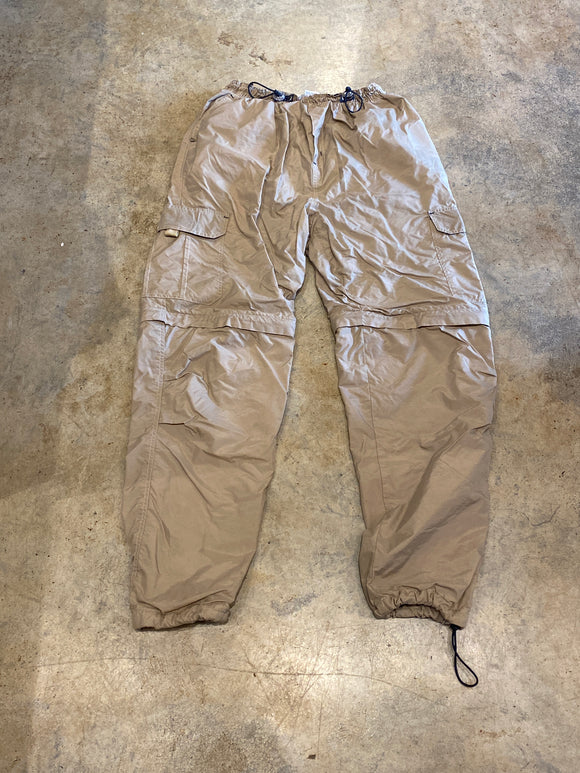 Club Athlete Large Nylon Track Pants Taupe Water Resistant