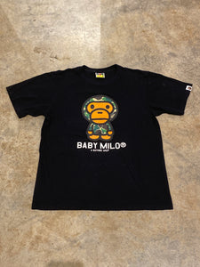 BAPE A Bathing Ape Black Baby Milo SS Shirt Medium