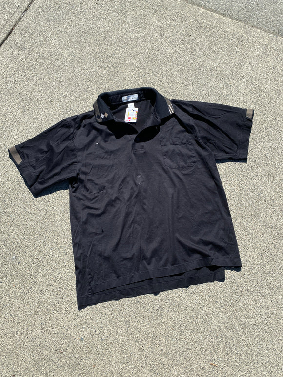 Il Migliore Black Pocket Tee Polo Shirt Large