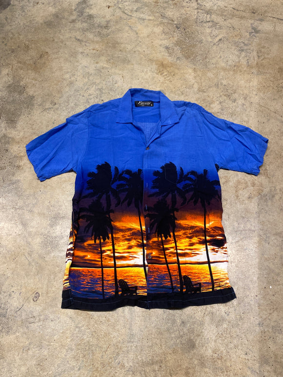 Favant Blue SS Hawaiian SS Button Up Shirt XLarge