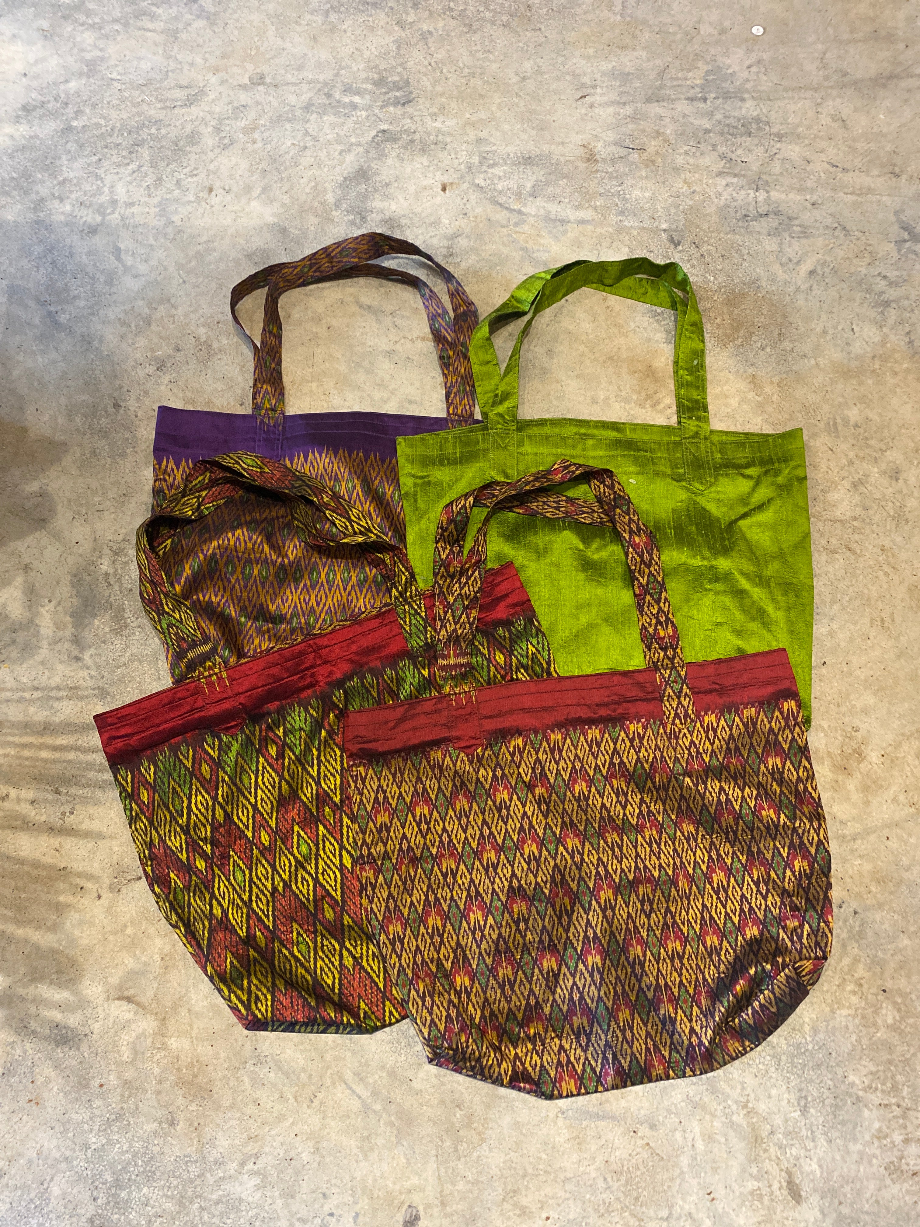 Amazing Tan Silk Thin Strap Beach Bag