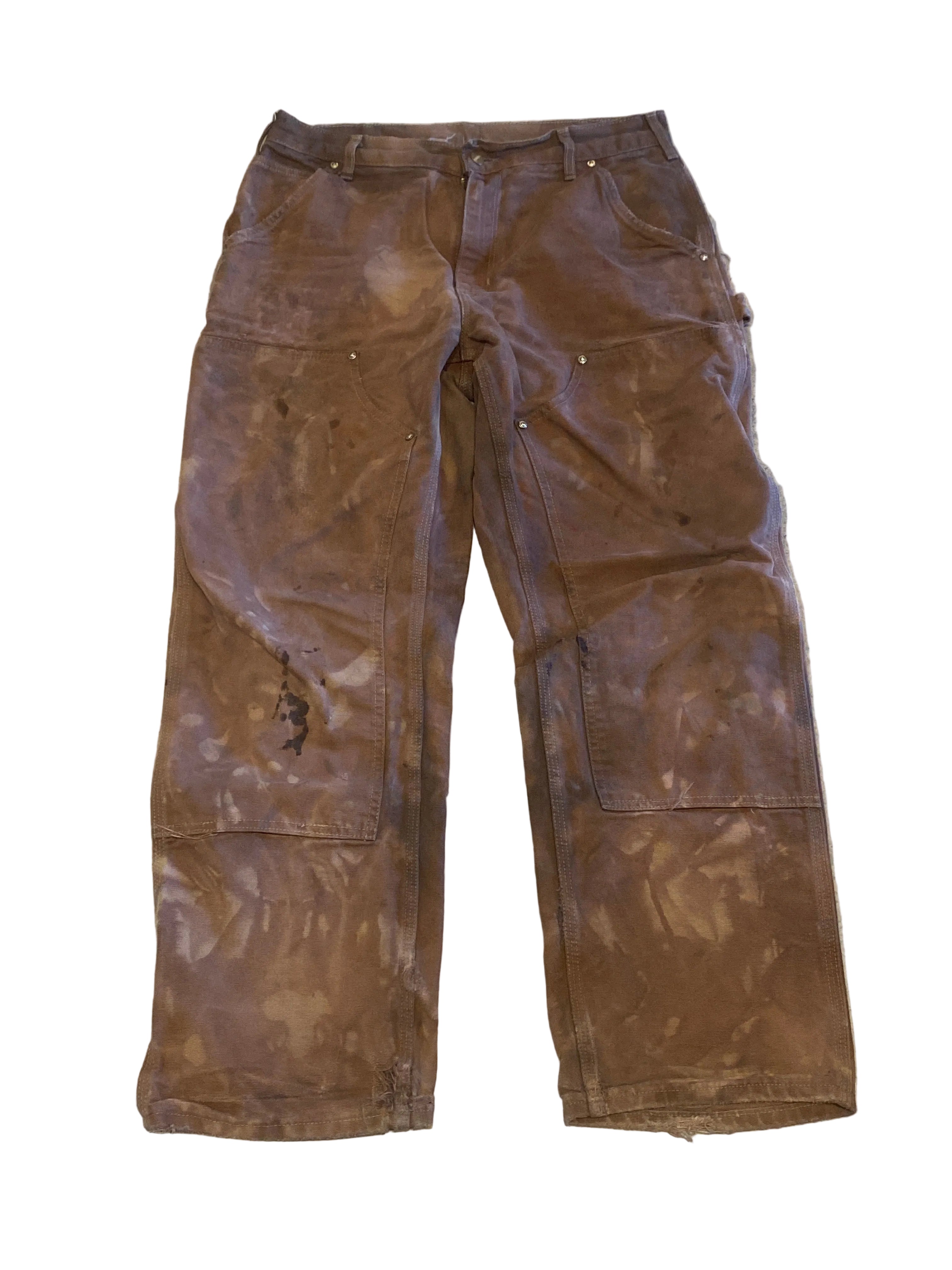 Carhartt Mondo Brown Double Knee Cargo Pants 32 30 Original Fit Made in USA