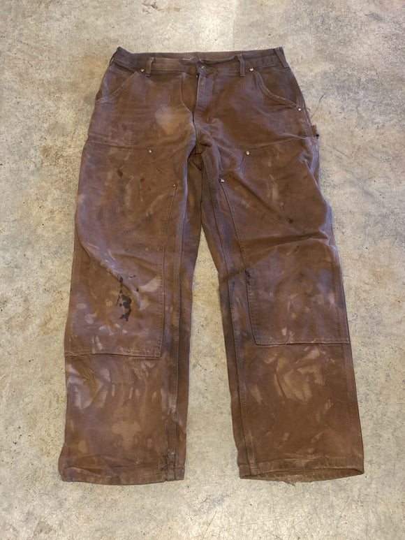 Carhartt Mondo Brown Double Knee Cargo Pants 32 30 Original Fit