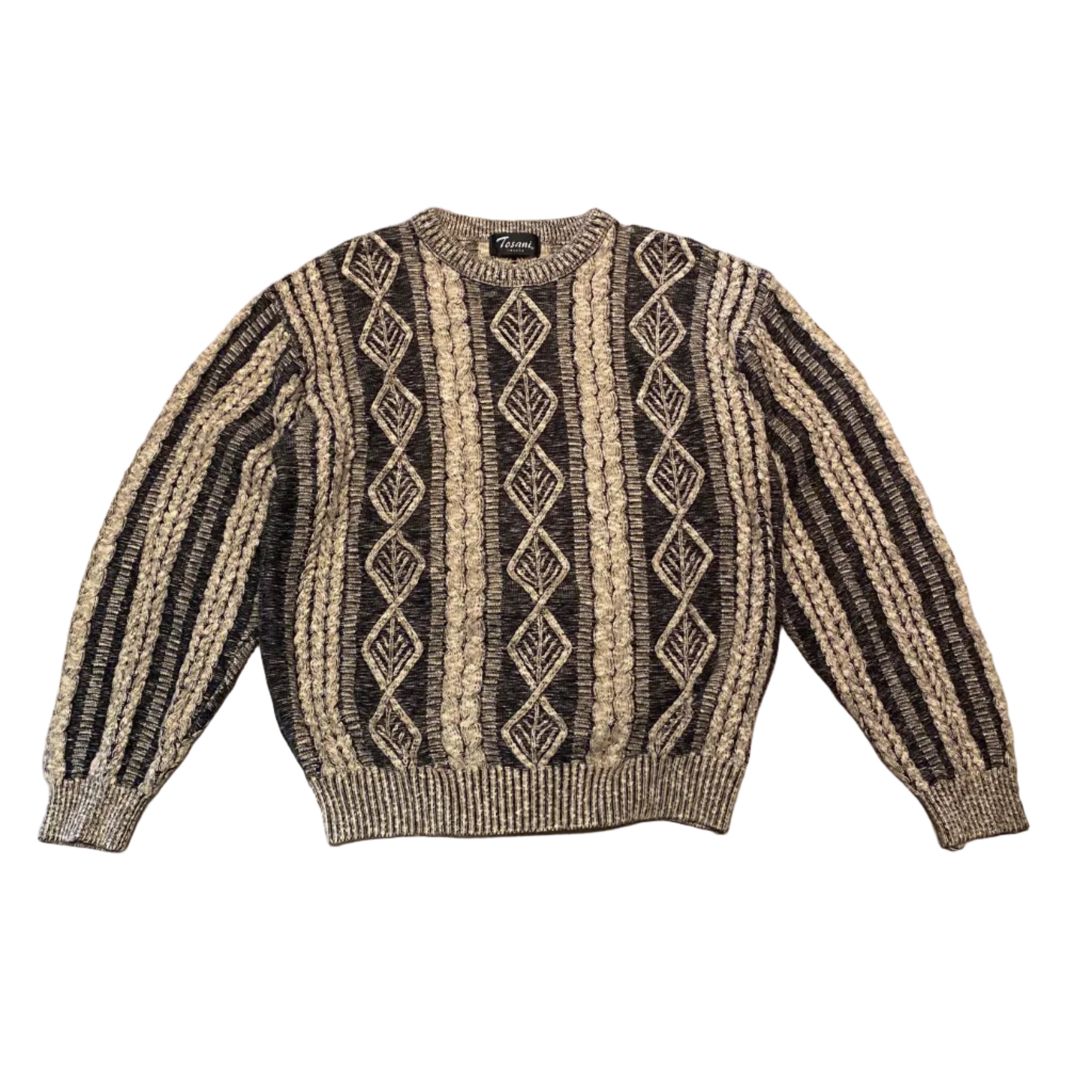 Tosani Coogi Style Sweater 3D Chunky Y2K Oversize XLarge Vintage Sweater