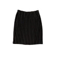 Chic Petites Pinstripe 24 (6) Made in Canada Vintage Black Skirt