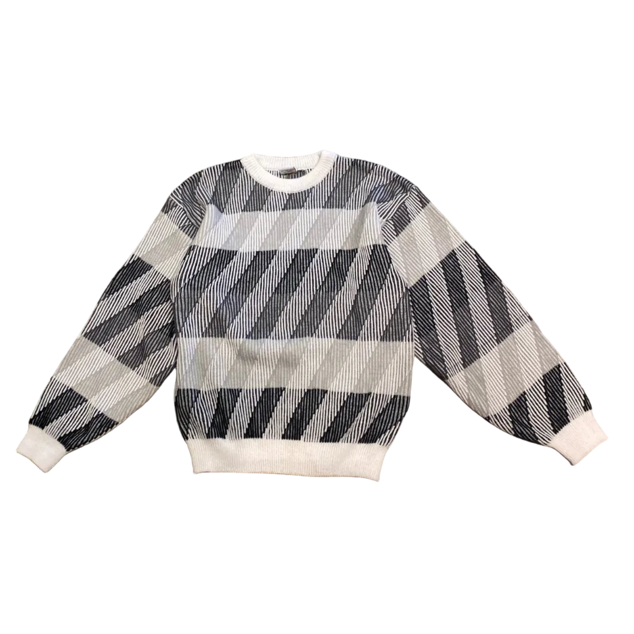 Randy River Abstract Geometric Grandma Core Small Vintage Sweater