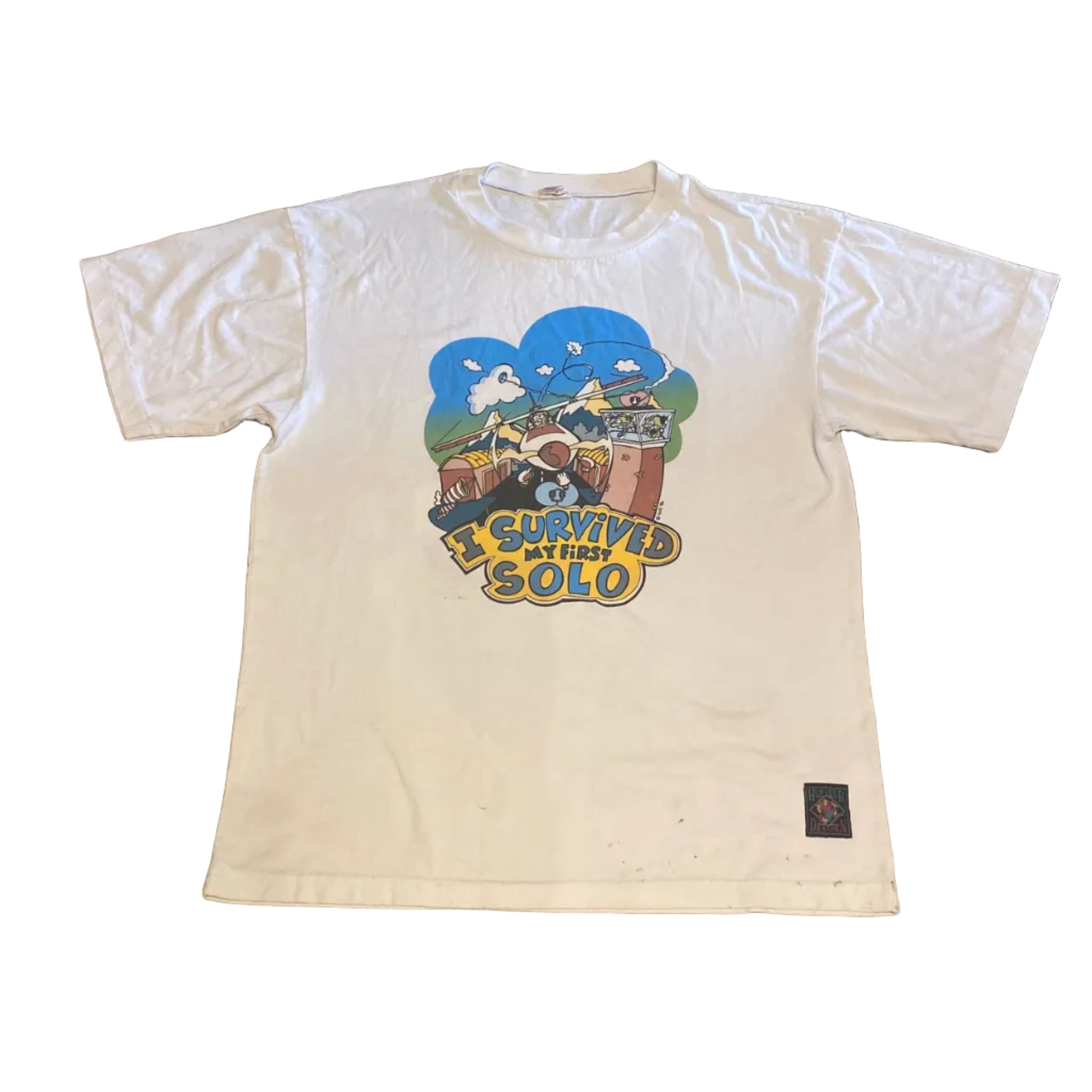 Airplane Pilot Training I Survived My First Solo 1996 Vintage Large Shirt