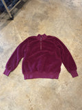 Northern Reflections 1/4 Zip Cranberry Purple Fleece Sweater Medium