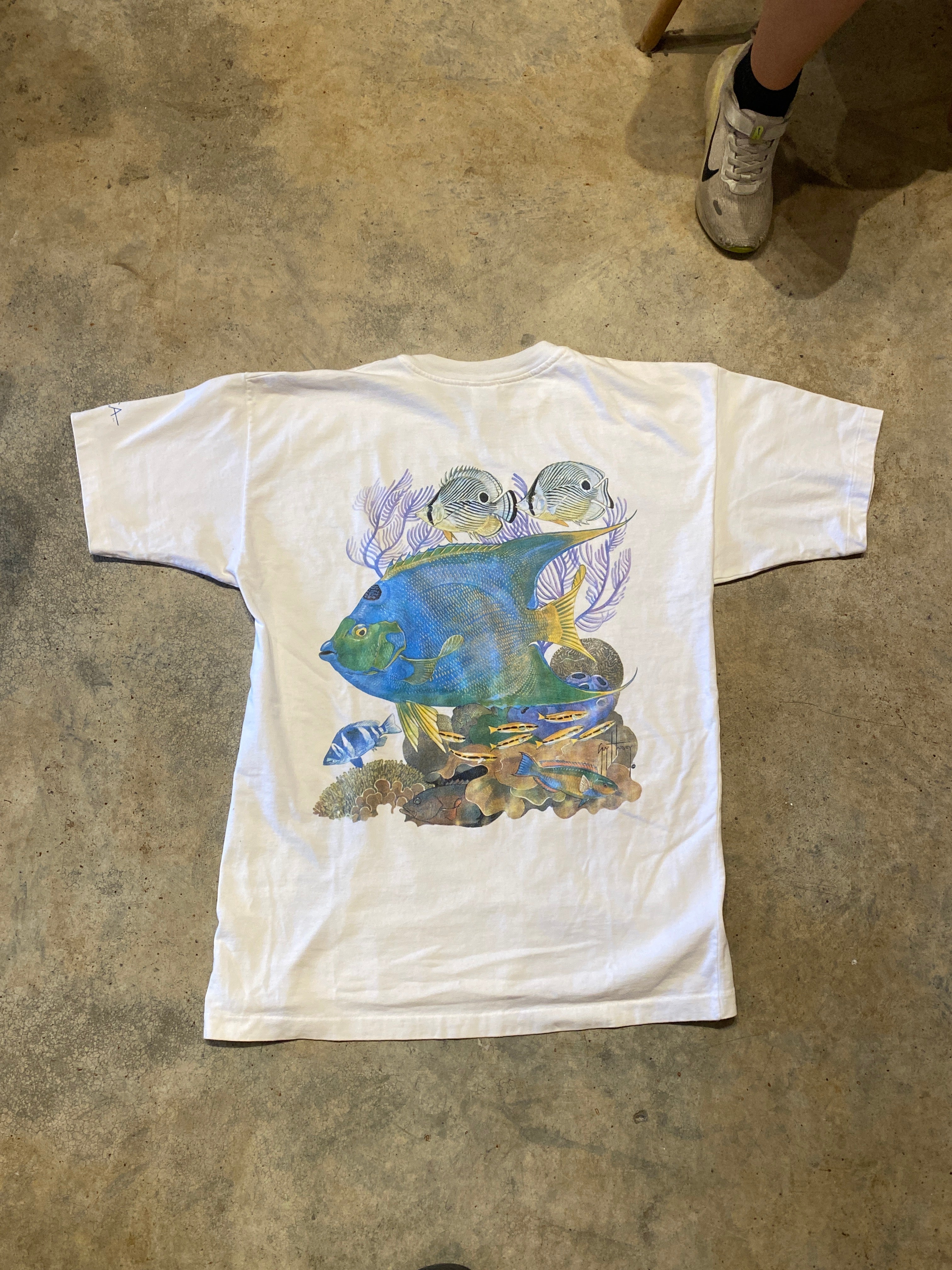 Hefty Guy Harvey Jamaica Tropical Fish Vintage Large Shirt