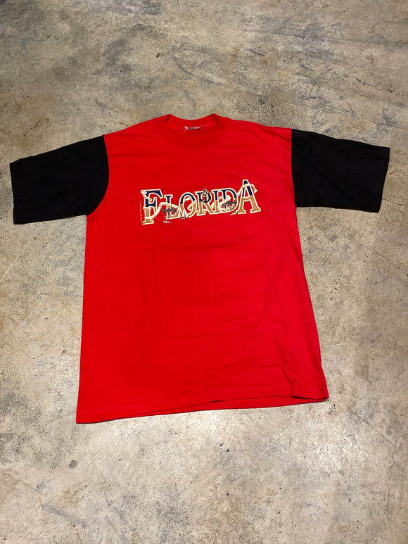 Fan-T Florida Black Red 1999Single Stitch Medium Shirt