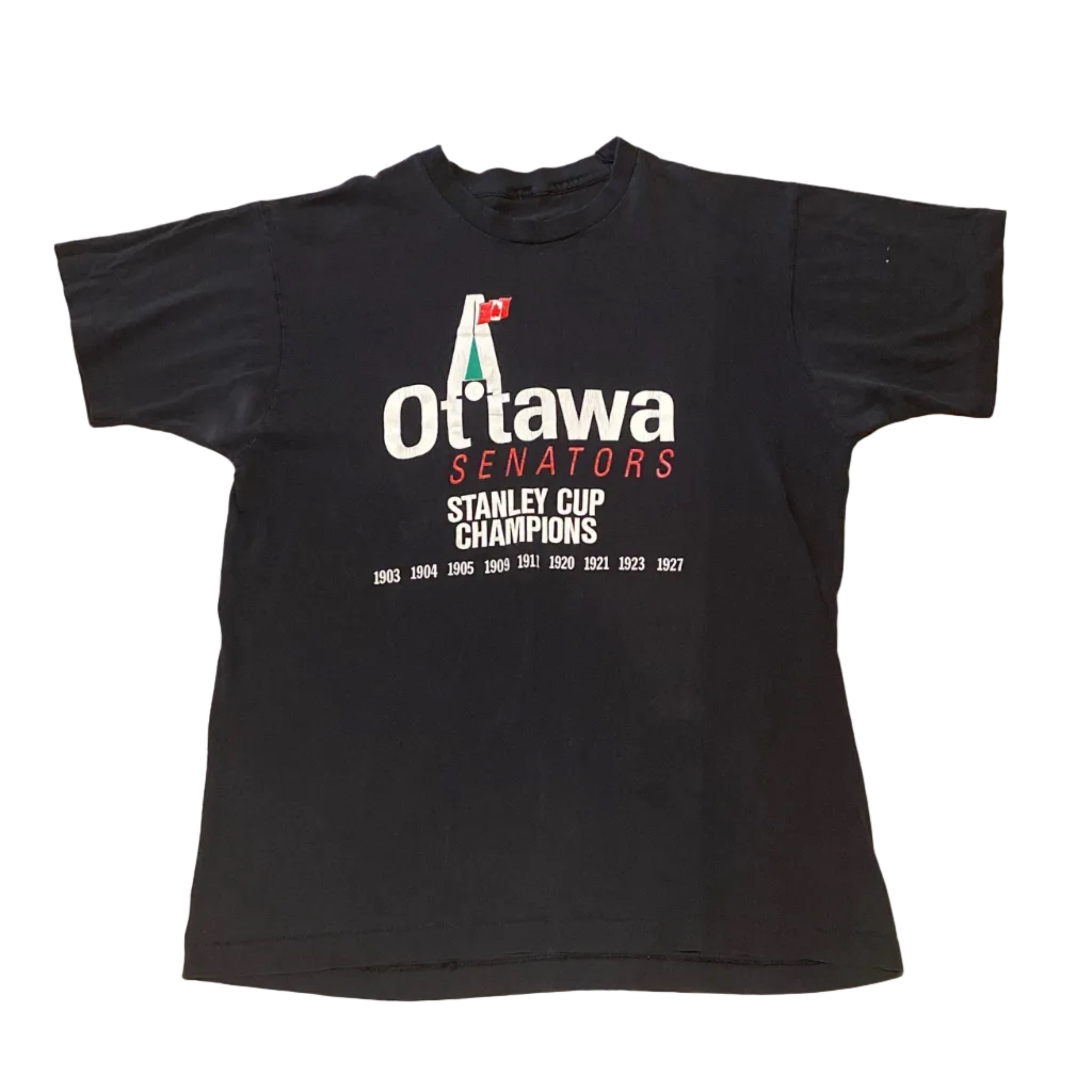 Unbranded Fruit of the Loom Ottawa Senators Stanley Cup Champions Vintage Black Shirt