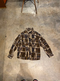 Unbranded Vintage Silk Animal Print Button Up Shirt