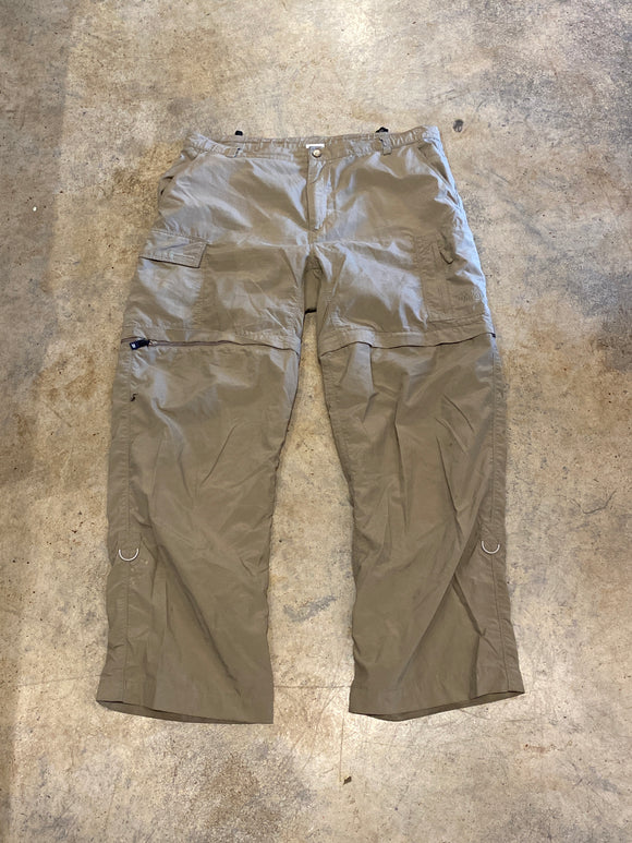 The North Face Zip Off Nylon Pants Taupe Green Women’s Large