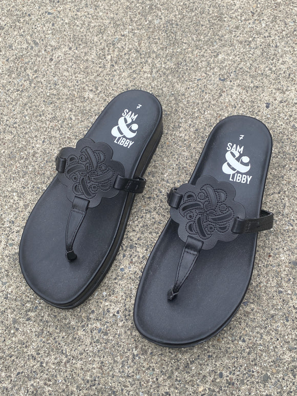 Sam & Libby Black Sandals 7