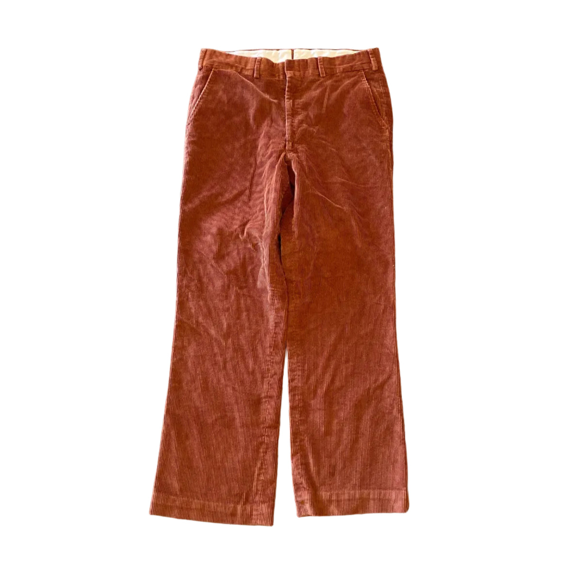 L.L. Bean Corduroy Baggy Pants 33 29 Vintage Dadcore Relaxed Burnout Orange
