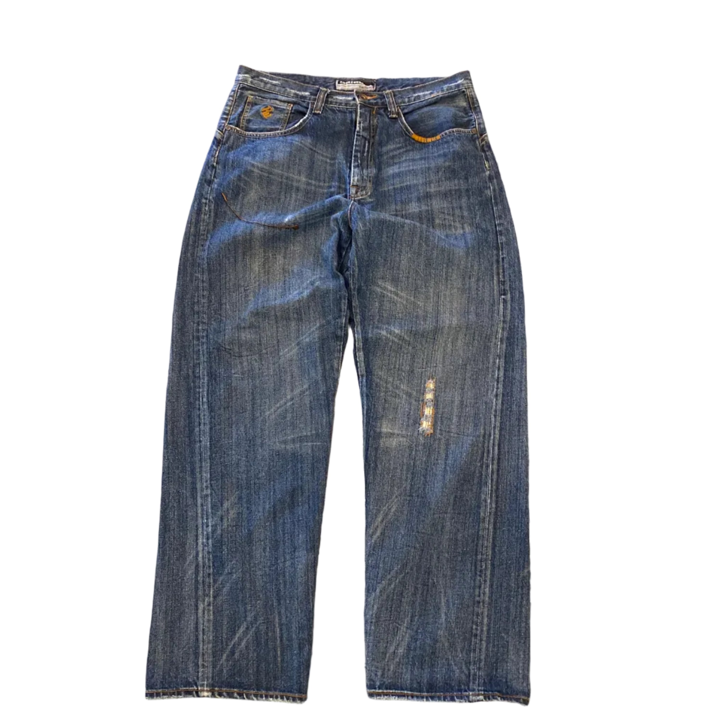 Roca Wear Super Baggy Medium Wash Jeans 35 33 Y2K
