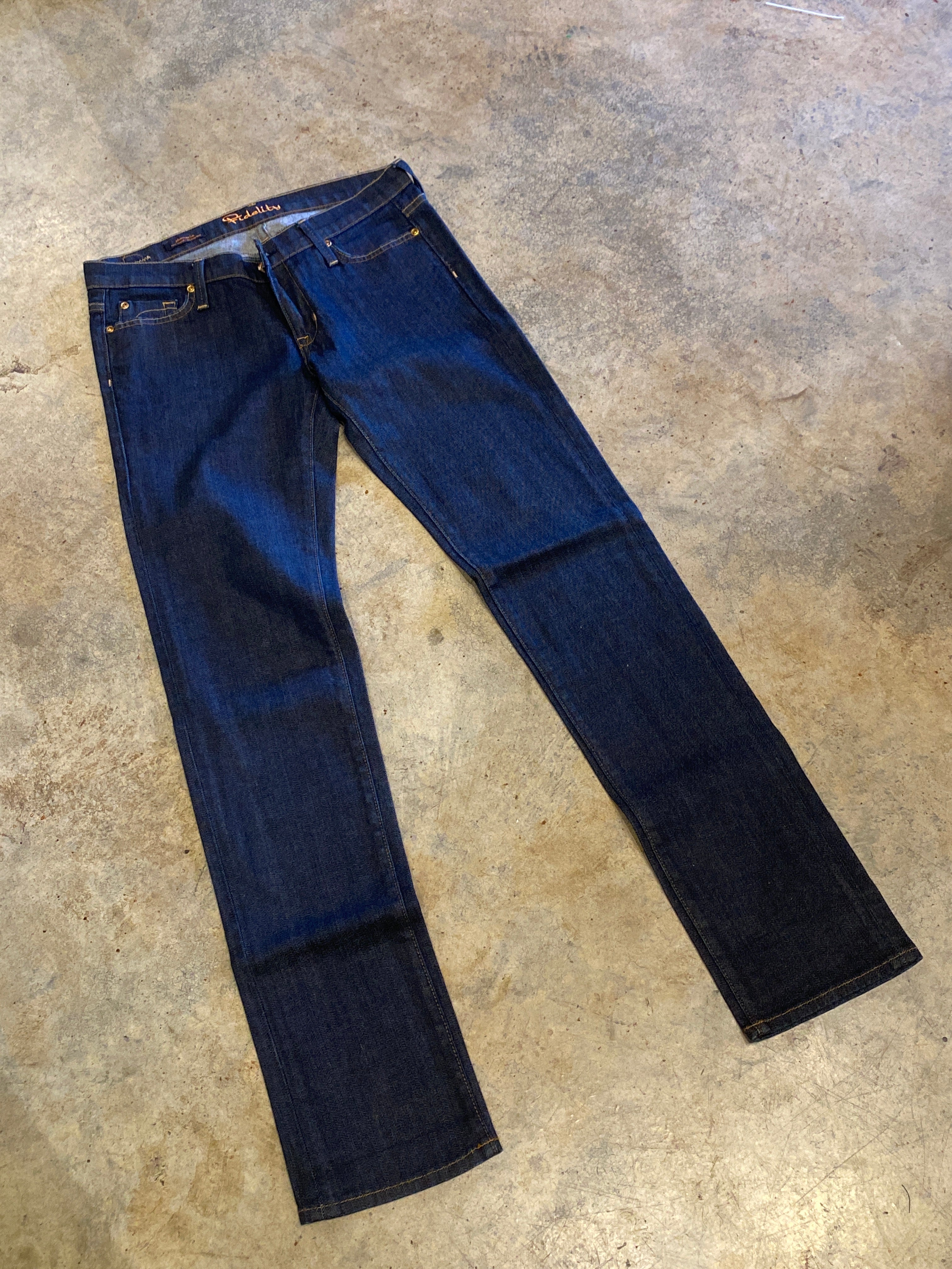 Fidelity Denim Plumario Made in USA Japanese Fabric 30 34 Jeans