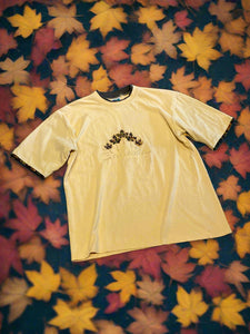 Cityscape Vancouver Canada Yellow Embroidered Vintage Shirt Medium Made in Canada