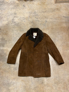 London Fog Brown Suede Fur Jacket