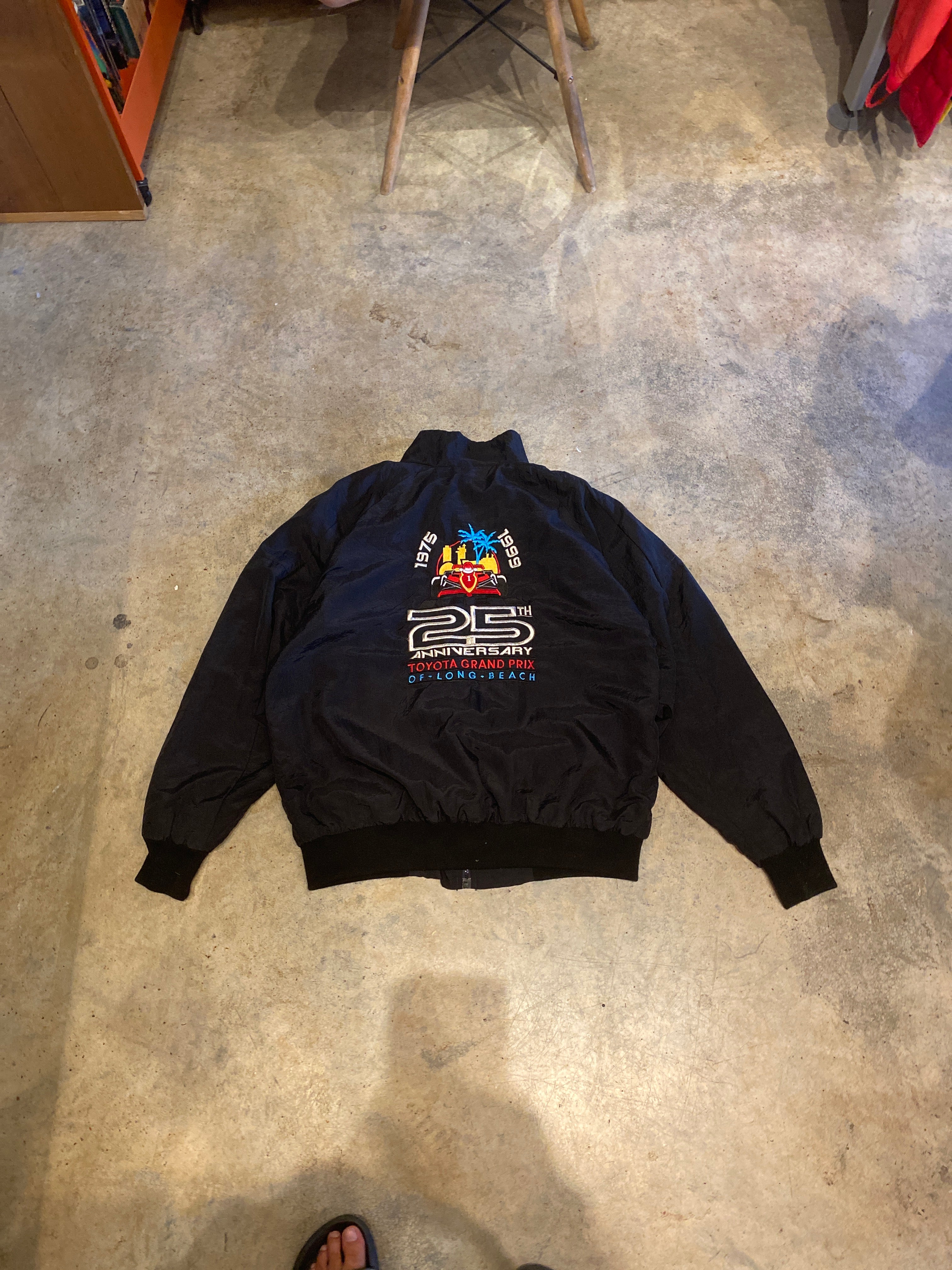 Quickline Grand Prix 1999 Vintage Black Zip Track Jacket