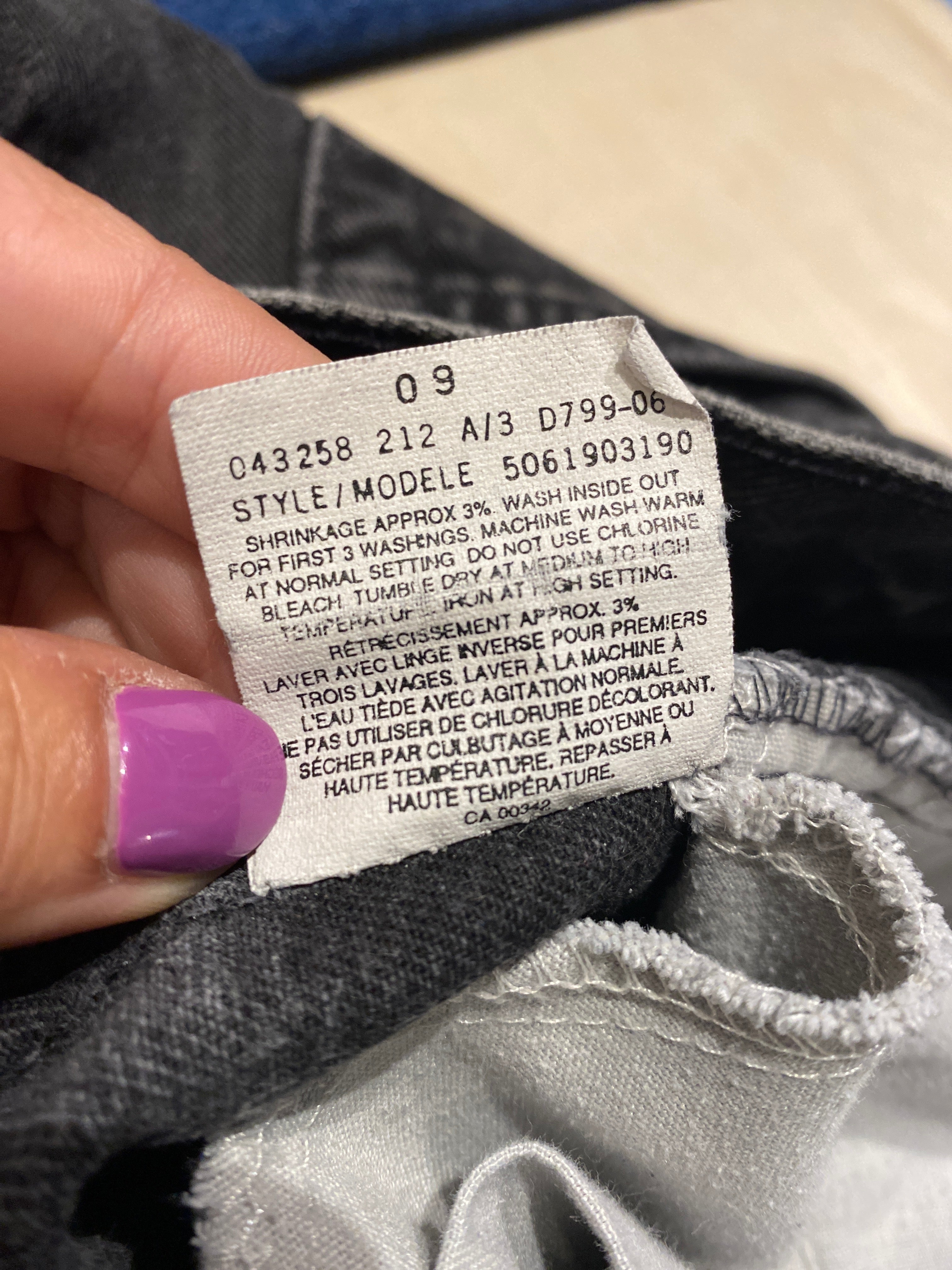 Levi 506 33 31 (36 32)Black Made in Canada Vintage Denim pants