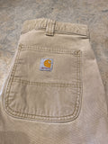 Carhartt Double Knee Pinched Legs Tan Made in Nicaragua 32 30 Pants