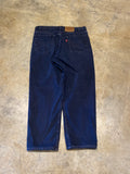 Levi 555 36 30 Navy Blue Made in USA March 1996 Denim Pants