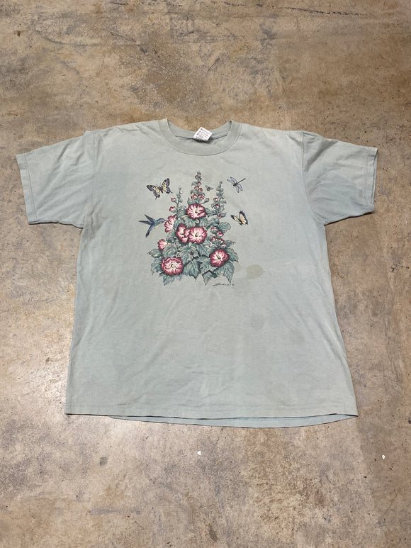 Anvil Soft Green Butterflies SS XLarge Shirt