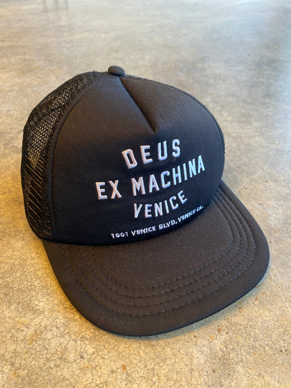 Deus Ex Machina Venice Black Trucker Hat
