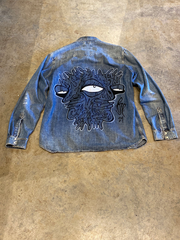 Vizstim Rework Jack & Jones LS Denim Shirt Large