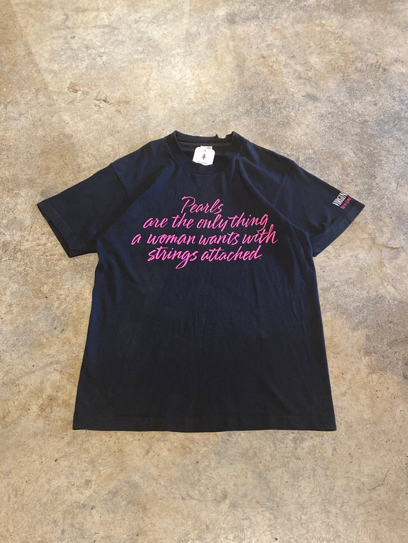 Fruit of the Loom Pearls Virginia Slims Large Black Vintage Single Stitch Shirt