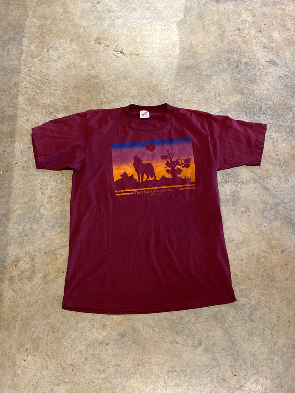Jerzees The High Desert Museum Bend Oregon Large Made in USA Single Stitch Burgundy Vintage Shirt