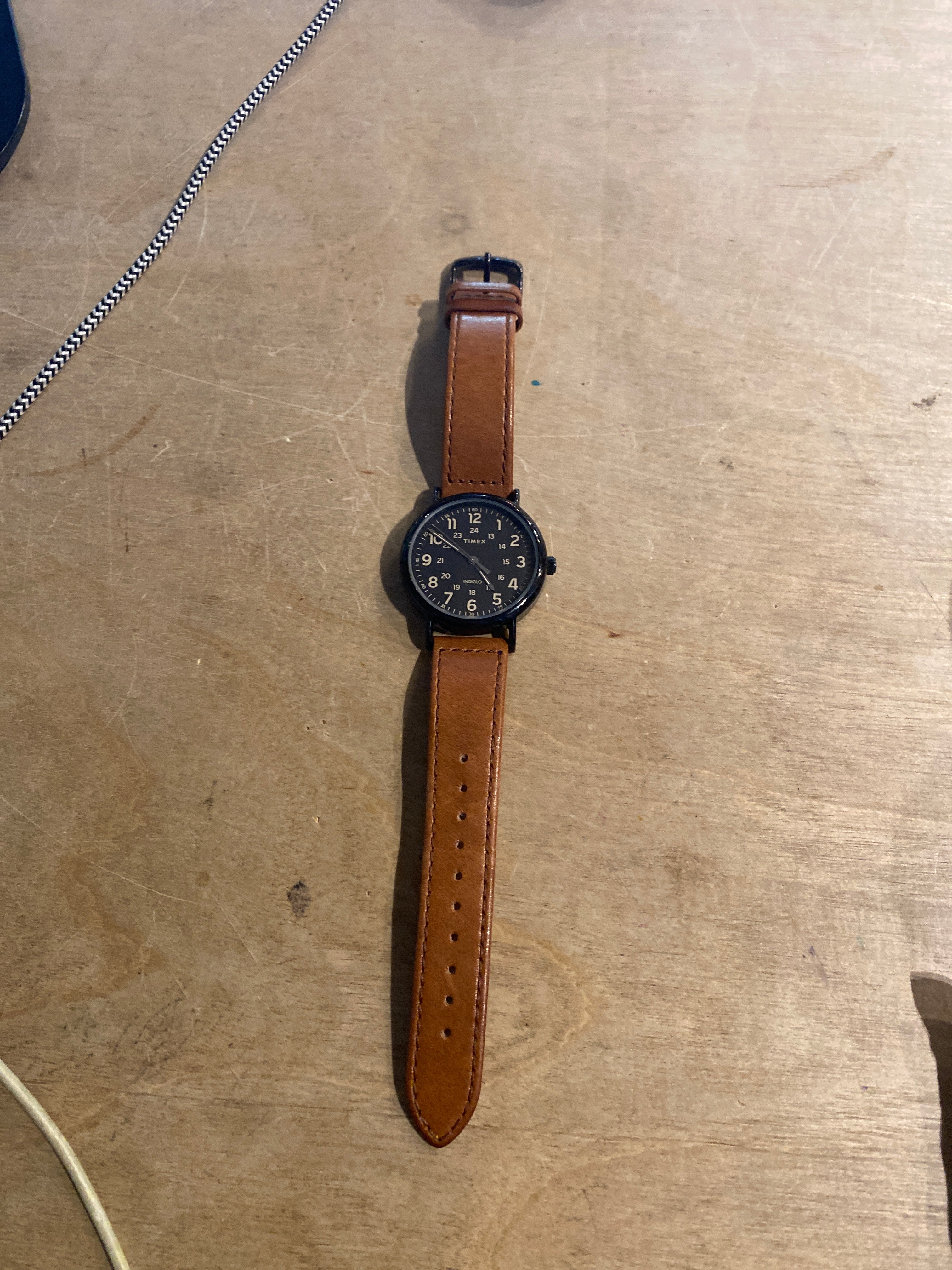 Timex WR-30 Indiglo Black Watch