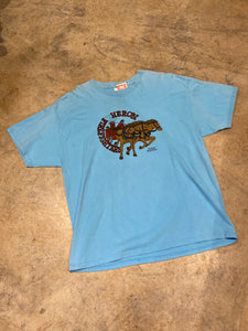 Port And Company Light Blue Heron Montana Firefighters Horse Graphic (2XL)