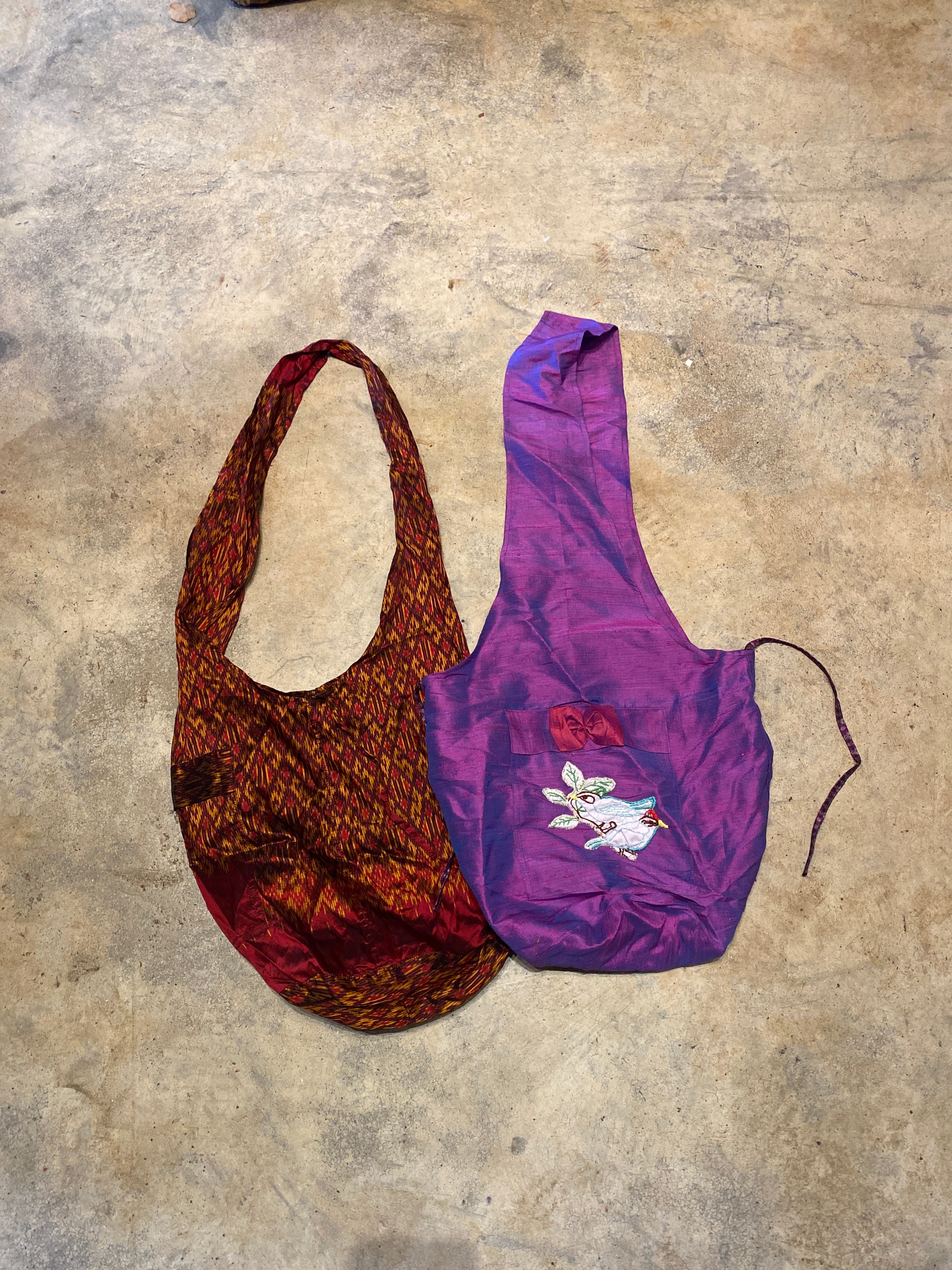Amazing Tan Silk Thick Strap Beach Bag