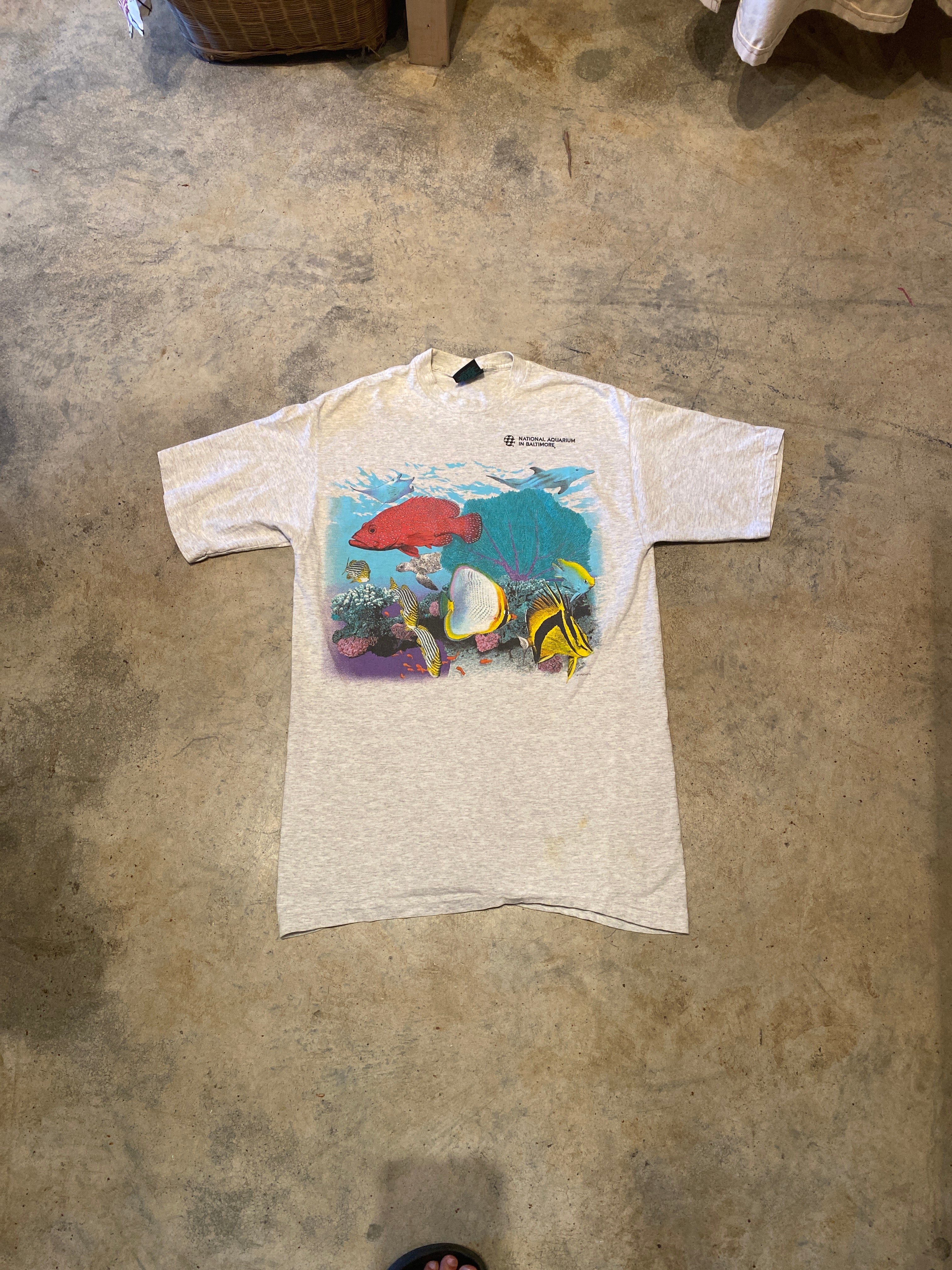 Habitat National Aquarium of Baltimore Vintage Made in USA Large Shirt